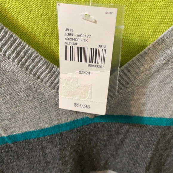 Lane Bryant Sweater Women’s V Neck striped - Picture 3 of 6